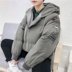 Áo khoác mùa đông nam chinchillas áo phiên bản Hàn Quốc của xu hướng dịch vụ bánh mì bf cotton cotton 2018 new couple cotton cotton áo parka nam Trang phục Couple