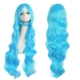 Tóc xoăn dài cosplay tóc giả xiên bangs 80cm nhiều màu chung anime phổ quát nhiều màu nhiệt độ cao lụa cos tóc giả - Cosplay