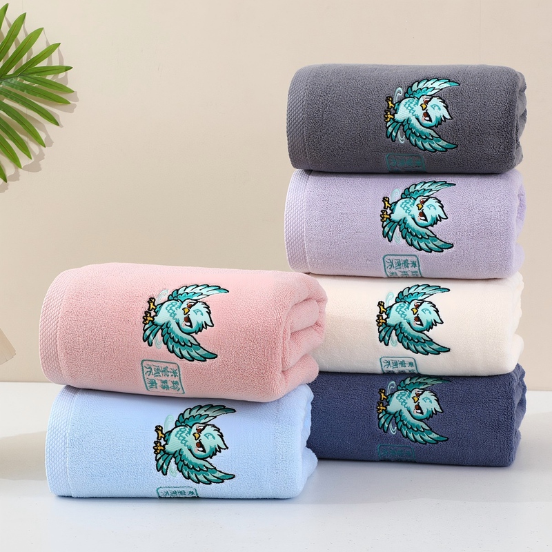 Blue Bird Bath Towel Master Design Patterned Cotton Bath Towel Class a Combination Pack Blue Bird Bath Towel Master Design Patterned Cotton Bath Towel Class a Combination Pack