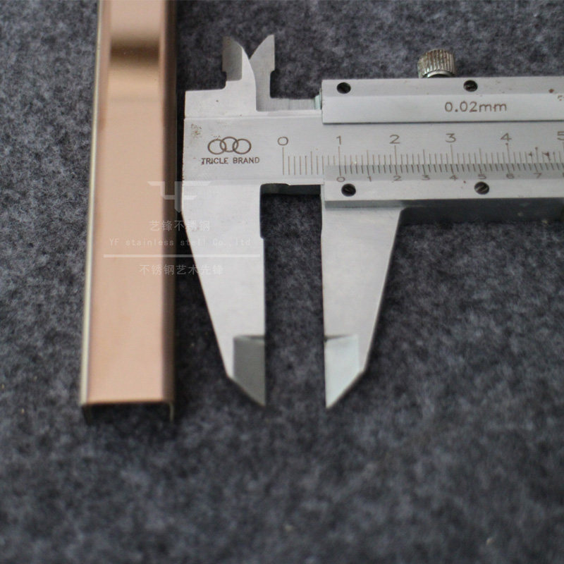 Customized stainless steel kickline strip U-shaped groove Background wall Background bar receives edge-shaped card slot strip