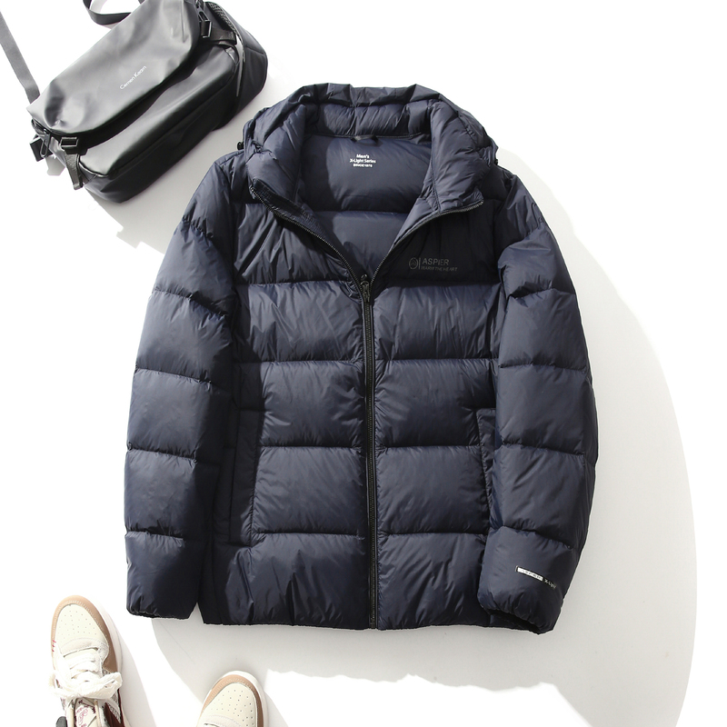 Men's Short Hooded down Jacket 2023 Autumn and Winter Fashion Casual Versatile Warm and Cold-Proof Jacket for Young and Middle-Aged People