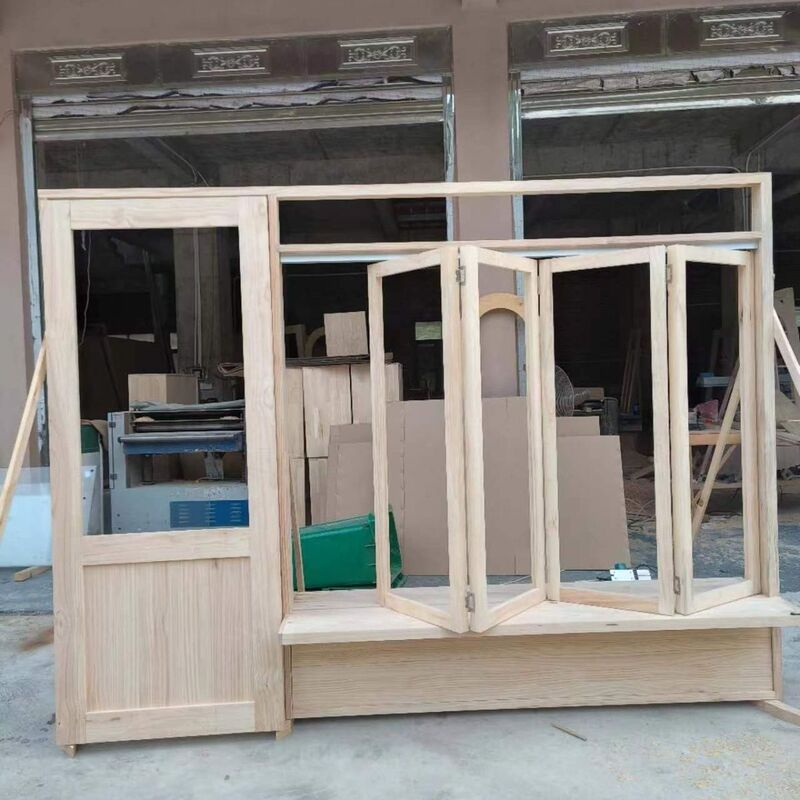 Solid Wood Doors and Windows for Guesthouses, Shops, Coffee Shops, Cake Shops, Flower Shops, Solid Wood Glass Doors and Windows, up and down Folding Sliding Windows