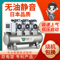 Air compressor industrial grade 380V silent oil-free air compressor electric spray paint auto repair high pressure air pump single phase
