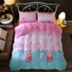 Lợn con chăn đơn mảnh một bông b pha lê nhung cộng với nhung mùa đông san hô flannel flannel quilt bìa đơn - Quilt Covers