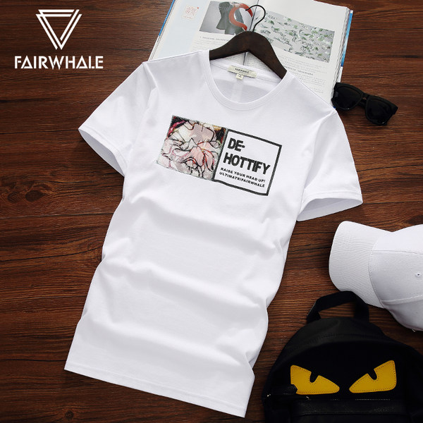 Mark Fairwhale 马克华菲 18年夏季新款 纯棉 男式印花短袖T恤 天猫优惠券折后￥68包邮（￥128-60）4款可选