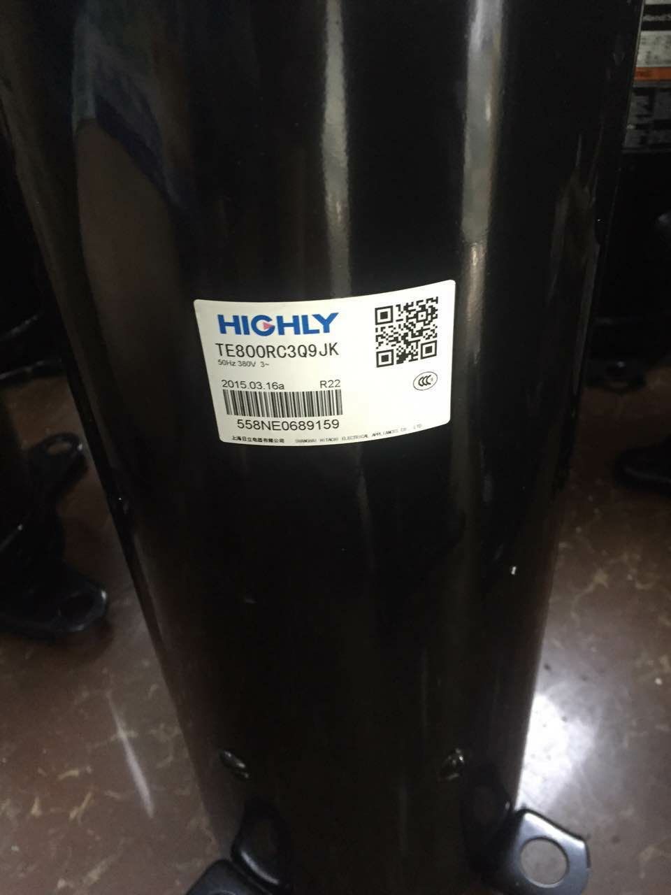 TE800RC3Q9JK original installation Hitachi 5 Rotor Air Conditioning Refrigeration compressor TE800CC3Q9JK