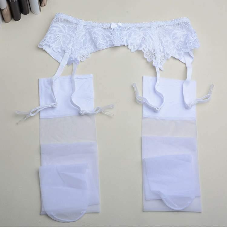 Châu Âu và Mỹ rộng gợi cảm Luokou đùi dài ống vớ siêu mỏng trong suốt phù hợp với garter thịt trắng nữ mùa hè