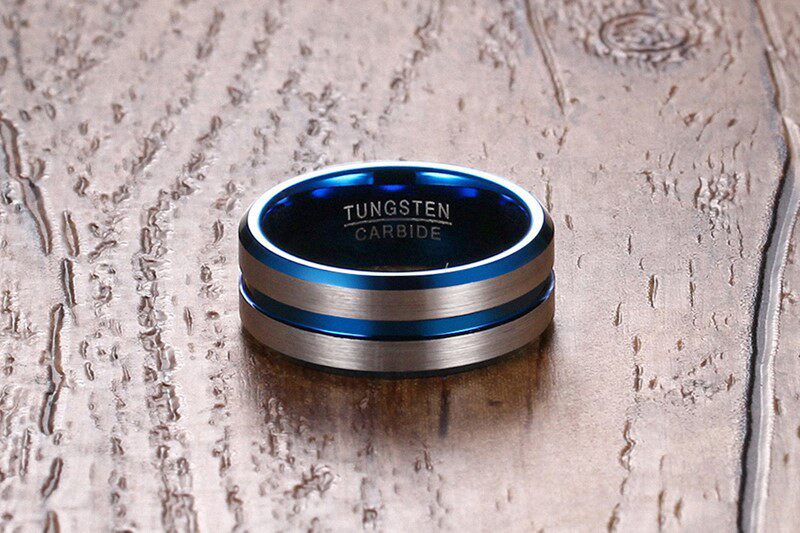 New Pint Listing Wave Male Pop Jewellery European And European Wind Men Tungsten Steel Ring Ring TCR-046