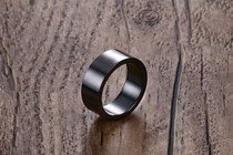 Titanium steel plating black couple ring stainless steel couple ring Korean jewelry CR-005