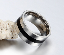 Stainless steel drop rubber ring titanium steel ring stainless steel jewelry a generation R-007