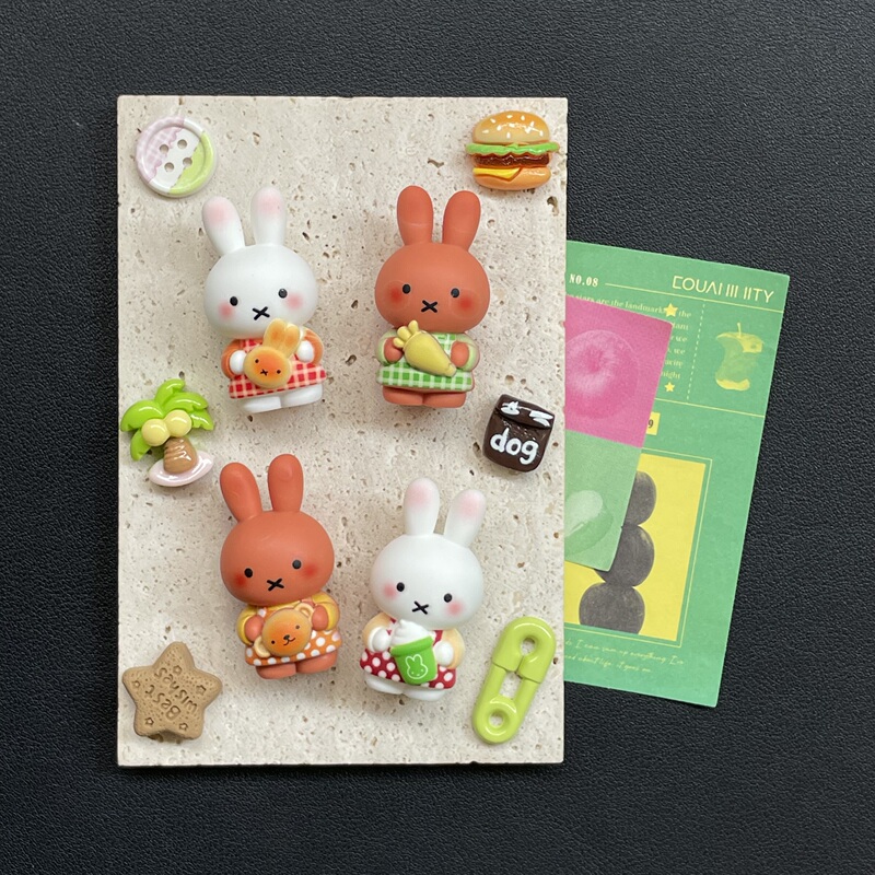 Cute 3D Shoe Charms for Crocs, Original Rabbit Shoe Decorations, DIY Accessories, High-End Miffy Decorations