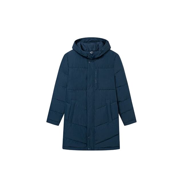 361 Degree Genuine Men's Mid-Length Down Jacket 2025 Winter New Sports Jacket Hooded Windproof Warm Top