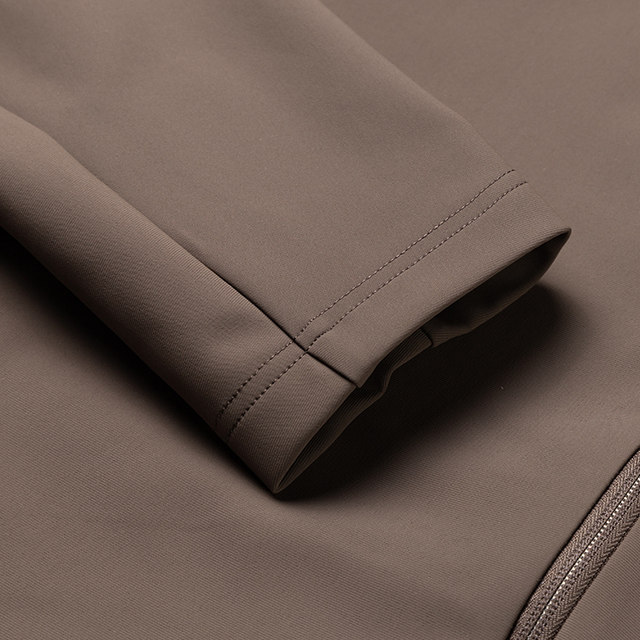 361 Men's velvet lined windbreaker sports jacket 2024 winter new stand collar casual top 552444019A