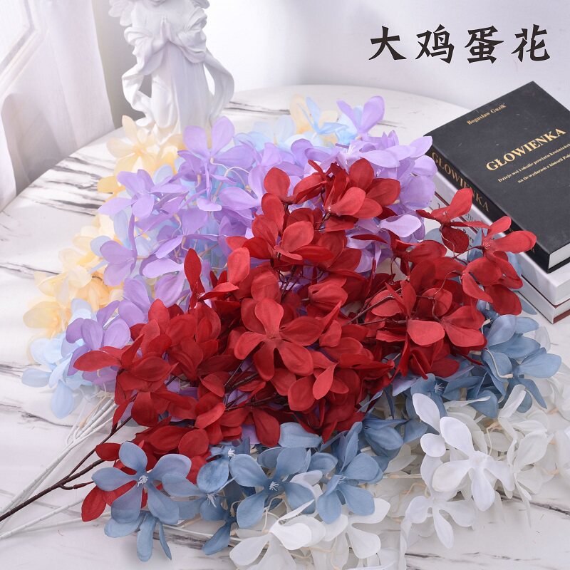 Emulation Big Chicken Egg Blossom Encryption Upscale Wedding Hall Suspended Ceiling Hotel Wedding Ceremony Decoration Road Leading Floral Material Flower Arrangement Fake Flowers