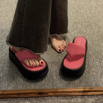 Small ckerwin flip-flops 2024 summer new fashion small non-slip thick-soled flip-flops