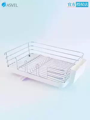 Japan ASVEL kitchen shelf bowl chopsticks rack drain rack stainless steel telescopic sink dish tableware storage shelf
