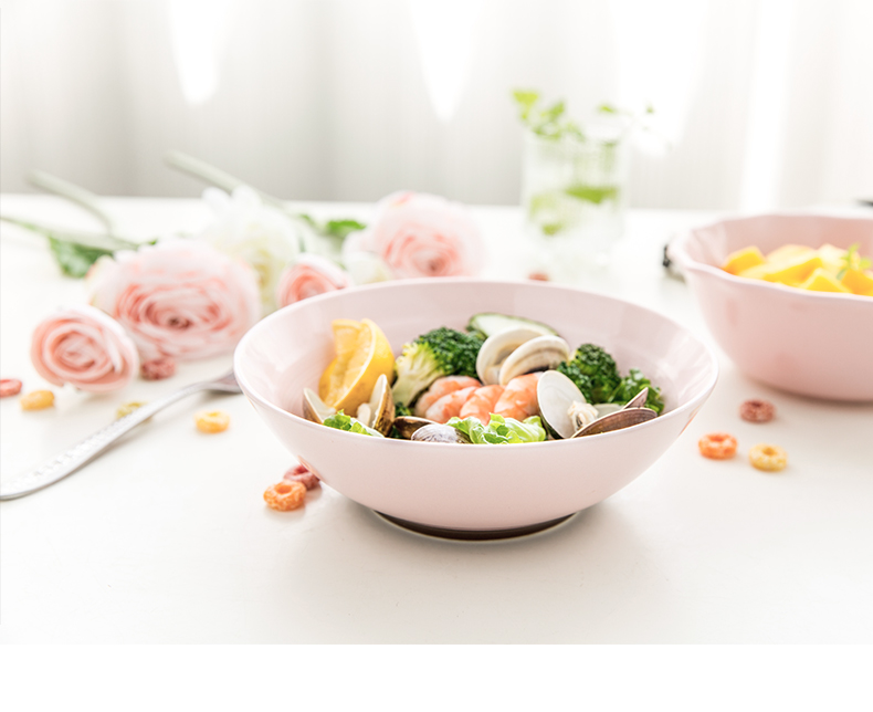 TaoDian creative contracted household lovers large Japanese tableware ceramic bowl mercifully rainbow such use rainbow such as bowl bowl of soup bowl