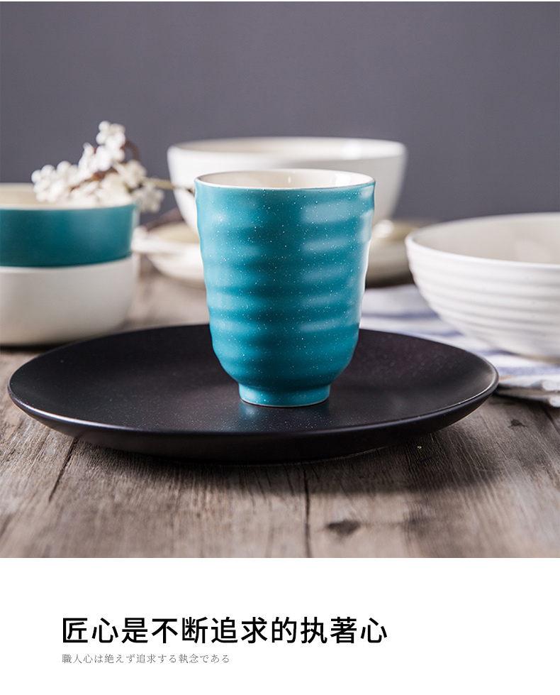 TaoDian cup ins contracted ceramic keller cup oatmeal mugs 丨 breakfast cup special clearance