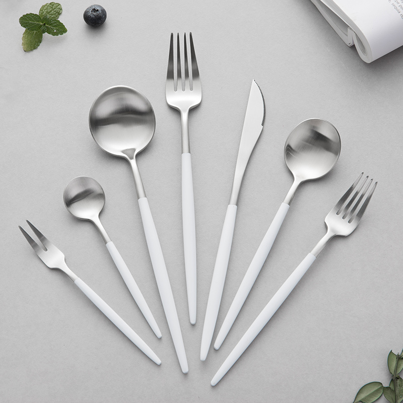 TaoDian creative silver stainless steel knife and fork move dessert spoon household western - style food tableware suit steak knife and fork spoon