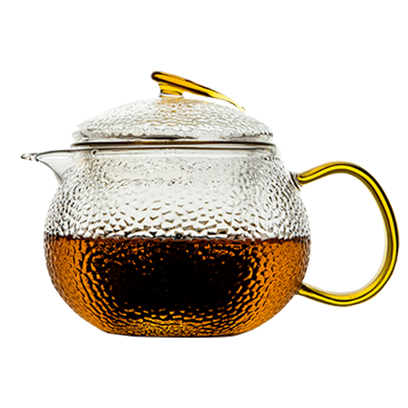 TaoDian hammer eye grain to the pot of high borosilicate glass side heat kung fu tea set household teapot tea, flower tea