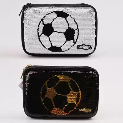 Australia smiggle new pencil box football sequins series pencil boys cool stationery box