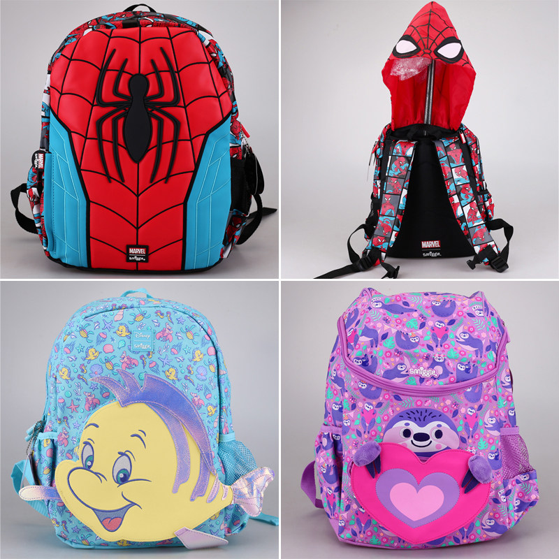 Spot Australia Smiggle Stationery Student Cartoon Bracelet Mid School Bag Children Double Shoulder Bag Straight Mail Spot