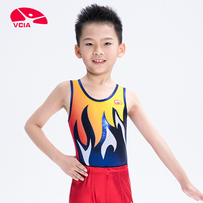 Li Weika 2020 VCIA Happy Gymnastics Performance Take the Fitness Dressing for Boys and Young Children Gymnastics Vest