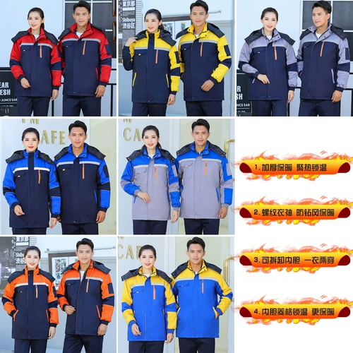 Зимняя рабочая одежда для мужского хлопчатобумажного пальто.