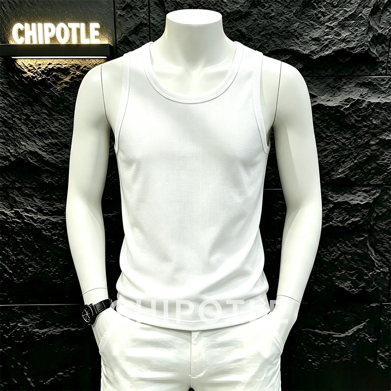 Korean Chipotle High-End Quick-Dry Sleeveless Vest T-Shirt for Men 2026 Summer Old Money Style Breathable Sleeveless Undershirt Korean Chipotle High-End Quick-Dry Sleeveless Vest T-Shirt for Men 2026 Summer Old Money Style Breathable Sleeveless Undershirt