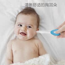 Heguo baby products Baby with light luminous buckle ear spoon Newborn children silicone soft head pa digging ear spoon artifact