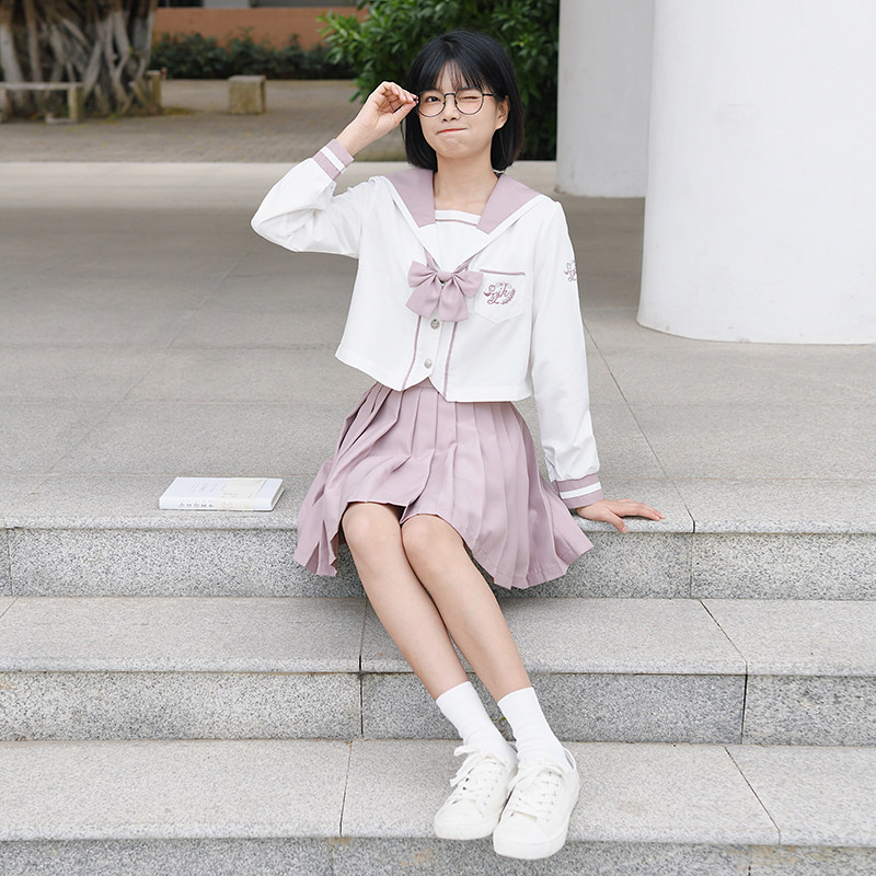 (Matsue Sakura)Original spot genuine jk uniform set Full set of autumn Japanese student sailor suit college style
