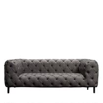 American country fabric sofa simple modern model room living room furniture Nordic dark gray three-person sofa combination