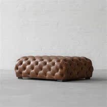 Italian light extravagant Curry leather shoe stool cloakroom stool clothing store sofa stool bed tail stool bench bench foot Pier