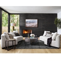 Nordic light luxury curved Italian soft designer hotel showroom lobby living room semi-circular white cotton linen sofa