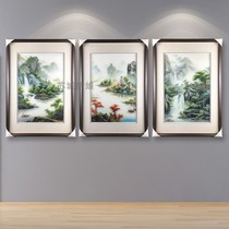 Su embroidery finished hand embroidery 1-4 silk boutique vertical landscape series Living Room dining room bedroom decoration hanging painting