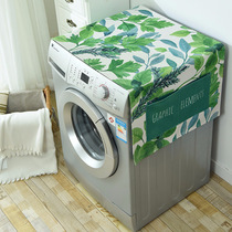 Nordic multi-purpose towel drum laundry Hood refrigerator cover cloth ins cotton linen fabric anti-sling dust cover storage