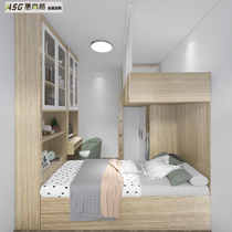 Huishang Hong Kong Full House Booking Scale Children Room Mother-Son-Son-Bed Staircases Cabinet Barrel Bookstand Safety Guardrails Staircases Cabinet