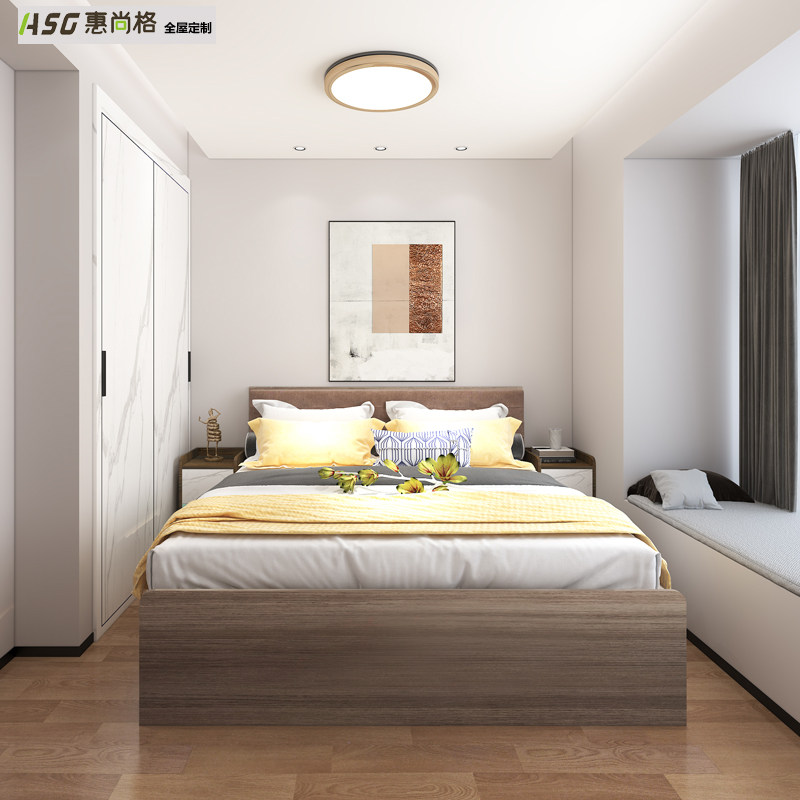 Wheishang Hong Kong Booking Room Main Sleeper Oil Pressure Bed Wardrobe Multi-Contained Space Display Cabinet Heel Containing Short Cabinet New