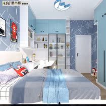 Huishang Hong Kong Full House Custom Overall Bedroom Space Booking Single Man Bed Desk Bookshelf Design Solid Wood Environmental Protection