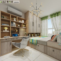 Hui Shangge Hong Kong modern minimalist small bedroom Japanese stepping rice bed wardrobe integrated whole house furniture customization