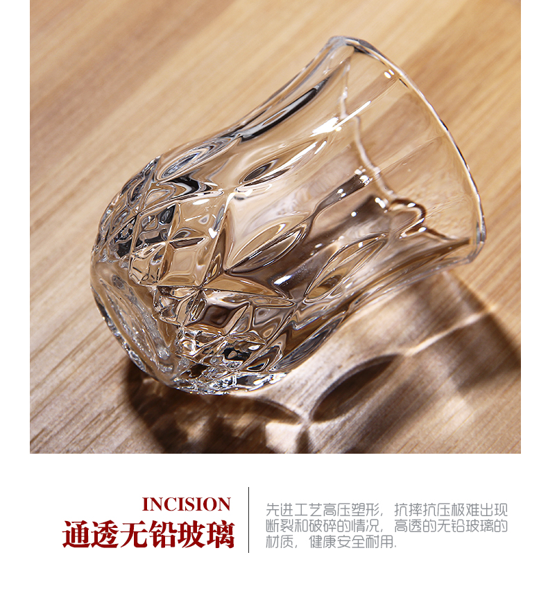 Hộ gia đình rượu ly đặt một hoặc hai tinh thần miệng cốc dày đáy hoành thánh ly rượu vang công bằng cốc giữ rượu - Rượu vang ly rượu vang đỏ