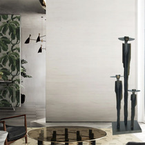 Indoor sales department lobby New Chinese metal abstract landing figure sculpture Home iron jewelry ornaments
