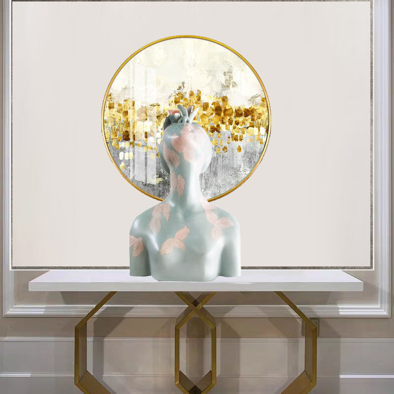 Entrance Lobby Aisle Club room Modern Chinese abstract art Painted twisted sculpture Decorative ornaments