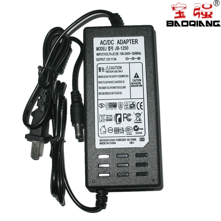 Bộ nguồn Baoqiang 12V5A giám sát nguồn cung cấp thiết bị giám sát sạc nguồn cung cấp đầu tròn DC5.5 × 2.1 - Thiết bị sân khấu