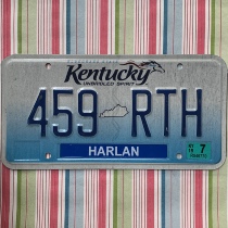 US license plate Kentucky Kentucky 459-RTH Foreign collection fun metal card highway text