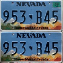 U.S. license plate NevadaNV Nevada 953B45 Wrangler decoration retro props collection country foreign Old