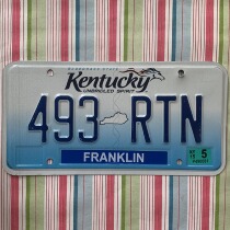 American License Plate KentuckyKY Kentucky 493RTN Collection Antique Fun Road Culture Bar Decoration