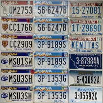 American license plate MT Montana film and television props foreign foreign retro collector car nostalgic metal number letter card picture