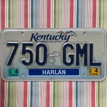 US license plate Kentucky Kentucky 750-GML foreign industrial style wall painting bar decoration