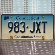 U.S. License Plate ConnecticutCT Connecticut 983JXT Country Foreign License Wrangler Tibetan Retro